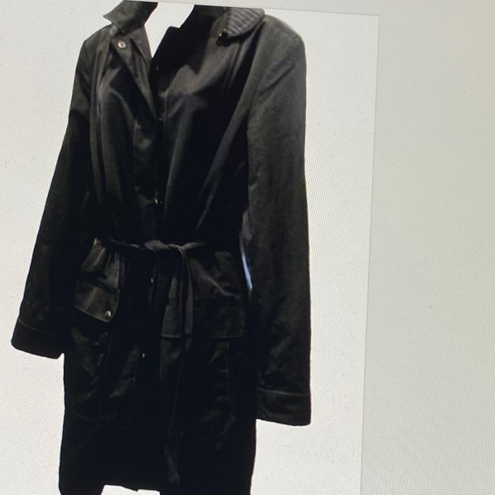 ELIE TAHARI JACKET/COAT TRENCH COAT BLACK LADIES XL